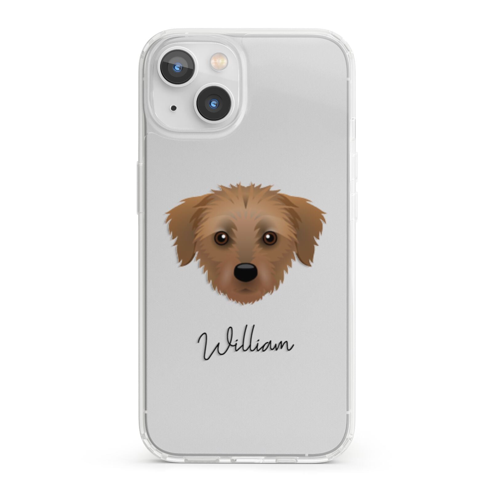 Dorkie Personalised iPhone 13 Clear Bumper Case