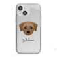 Dorkie Personalised iPhone 13 Mini TPU Impact Case with White Edges