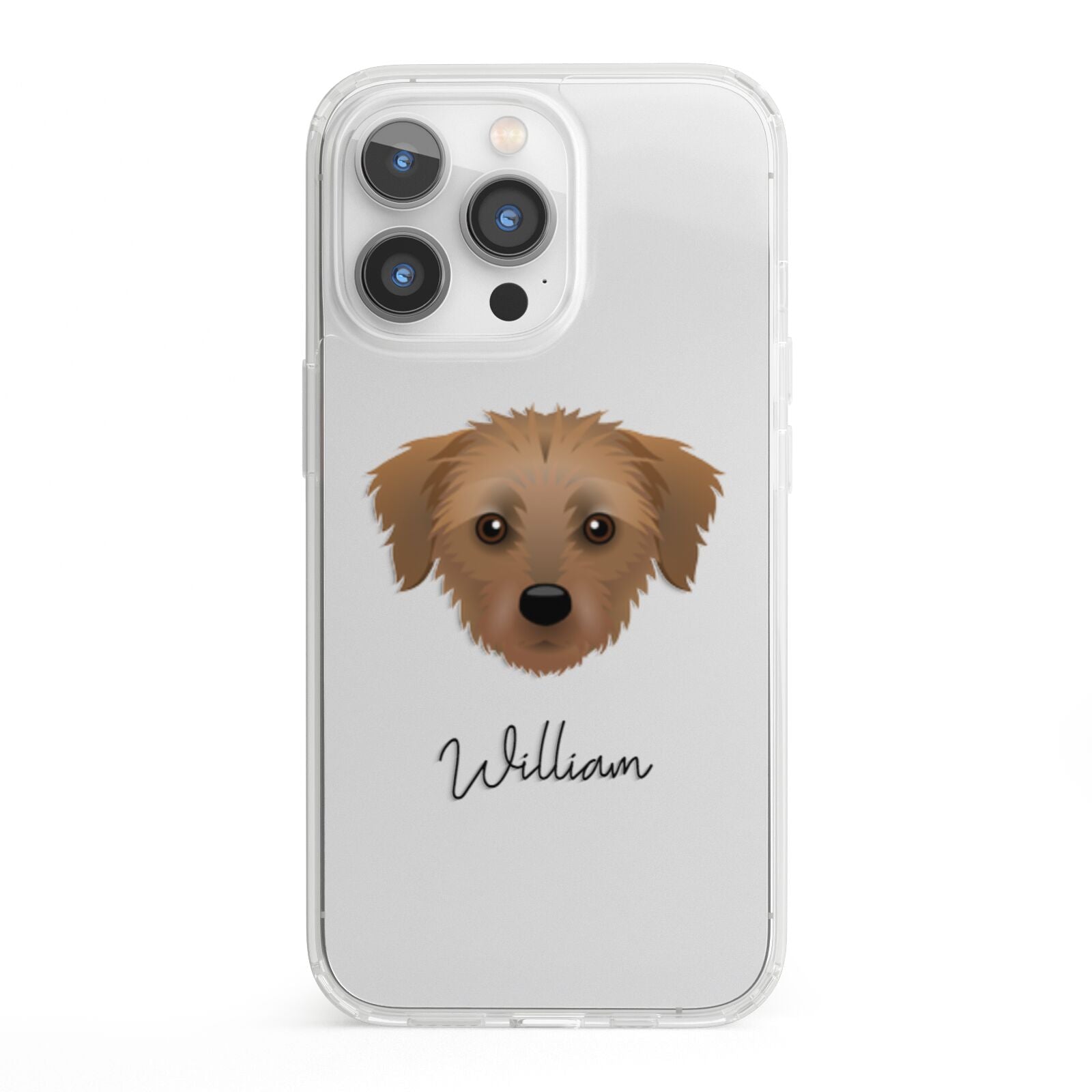 Dorkie Personalised iPhone 13 Pro Clear Bumper Case