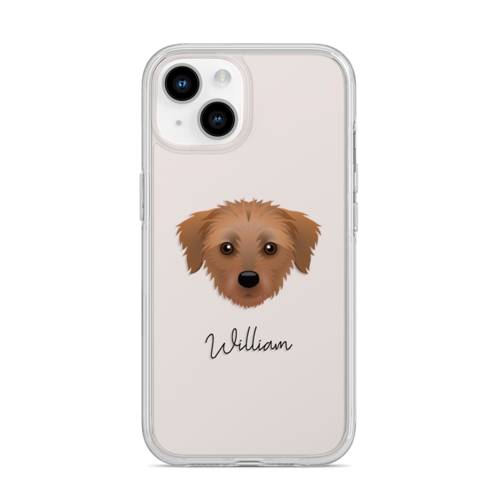 Dorkie Personalised iPhone 14 Clear Tough Case Starlight