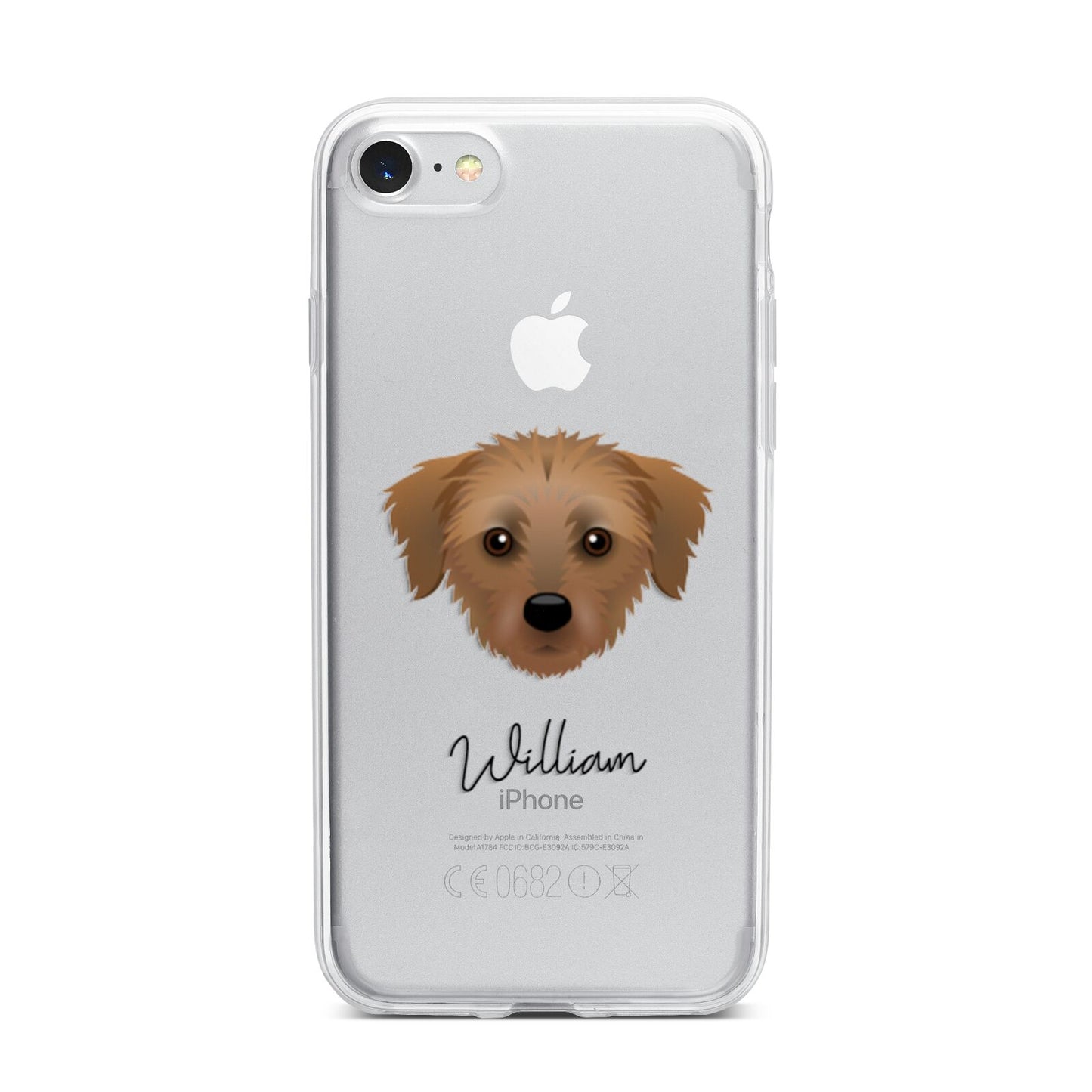 Dorkie Personalised iPhone 7 Bumper Case on Silver iPhone