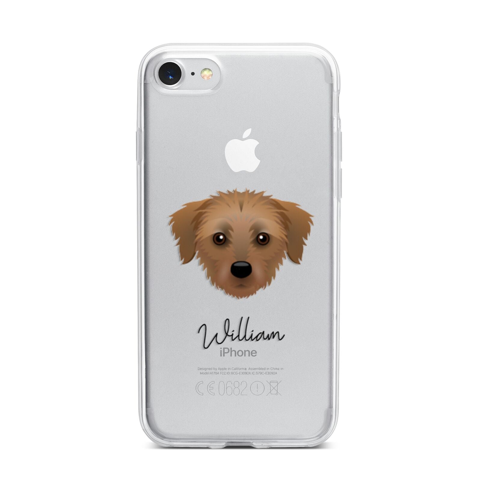 Dorkie Personalised iPhone 7 Bumper Case on Silver iPhone