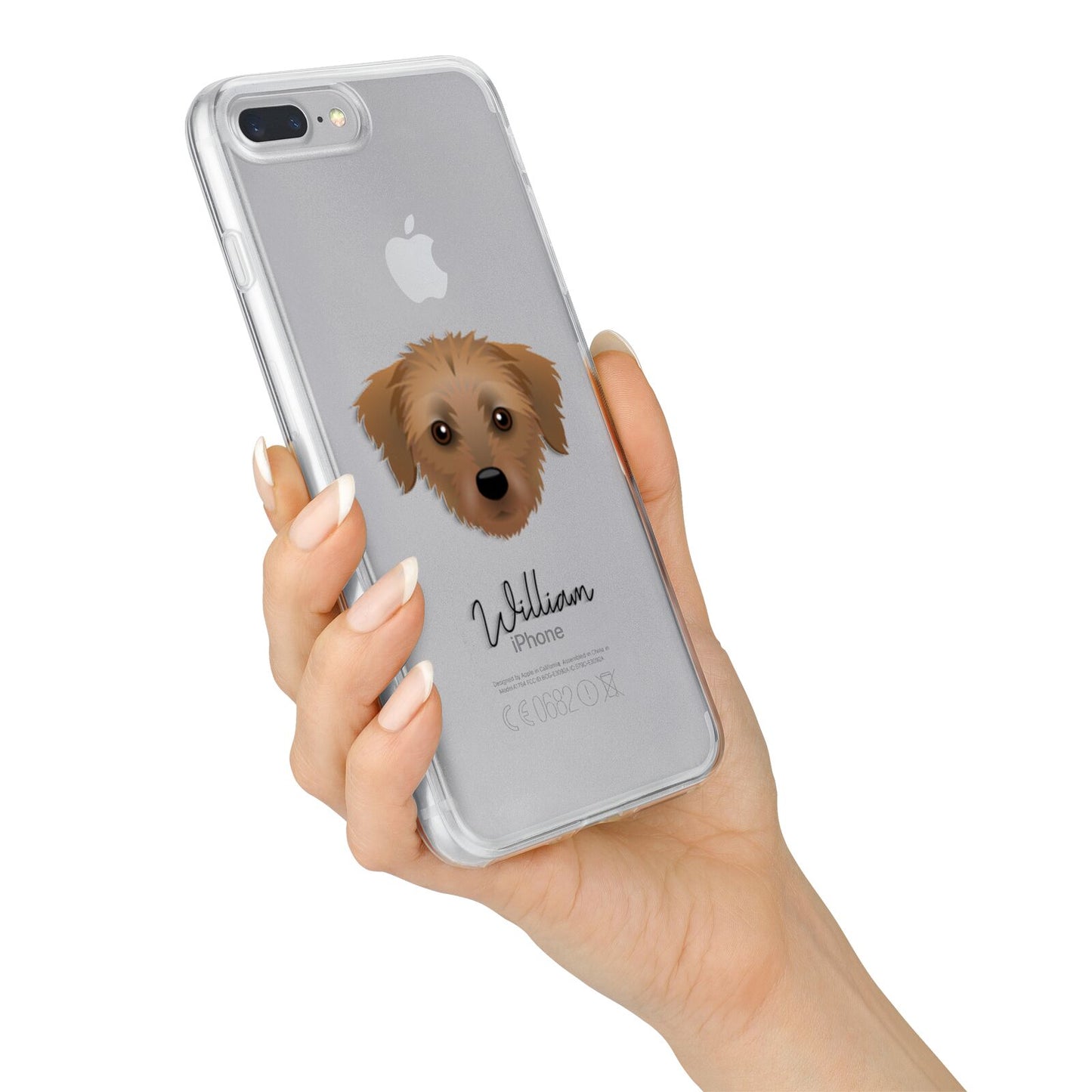 Dorkie Personalised iPhone 7 Plus Bumper Case on Silver iPhone Alternative Image