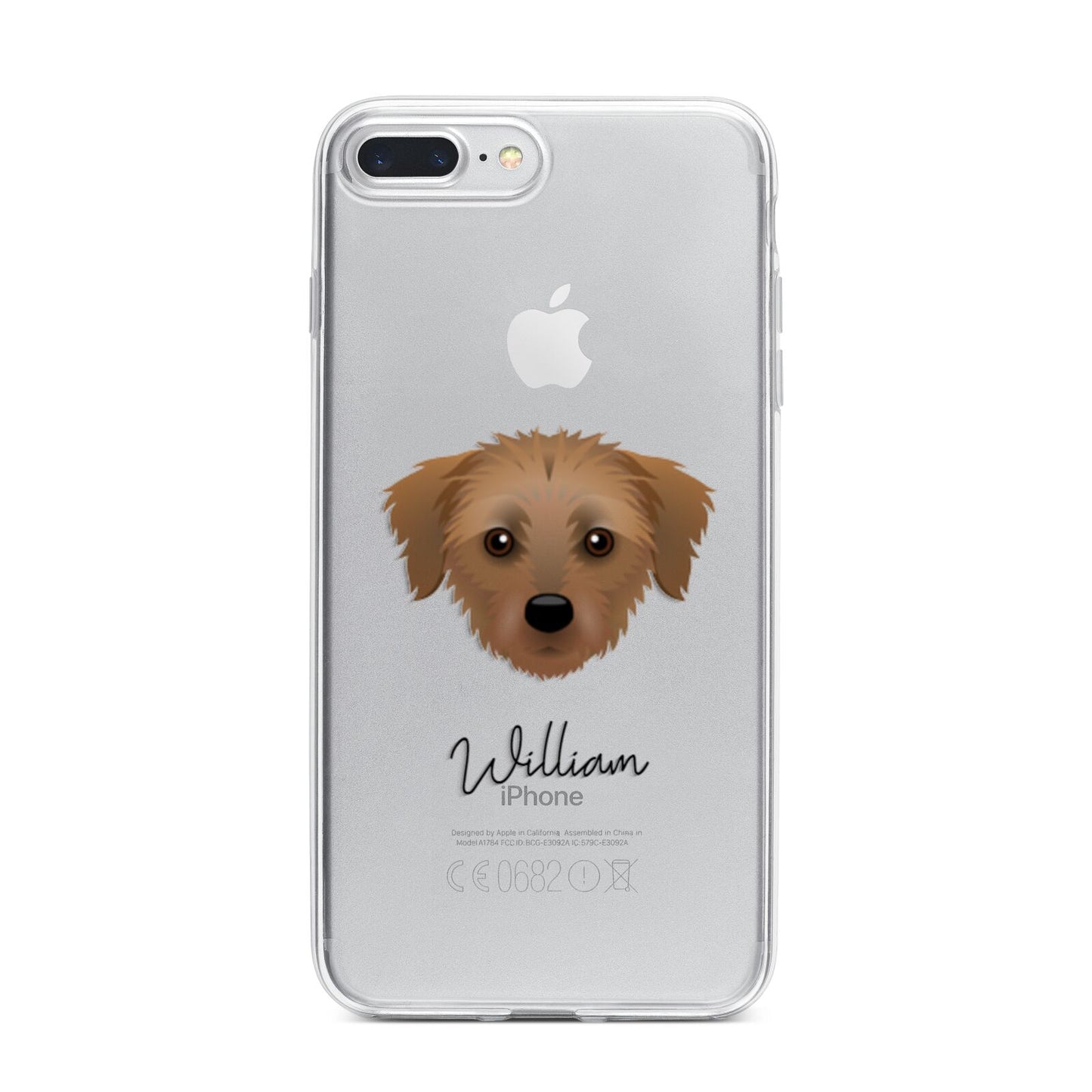 Dorkie Personalised iPhone 7 Plus Bumper Case on Silver iPhone