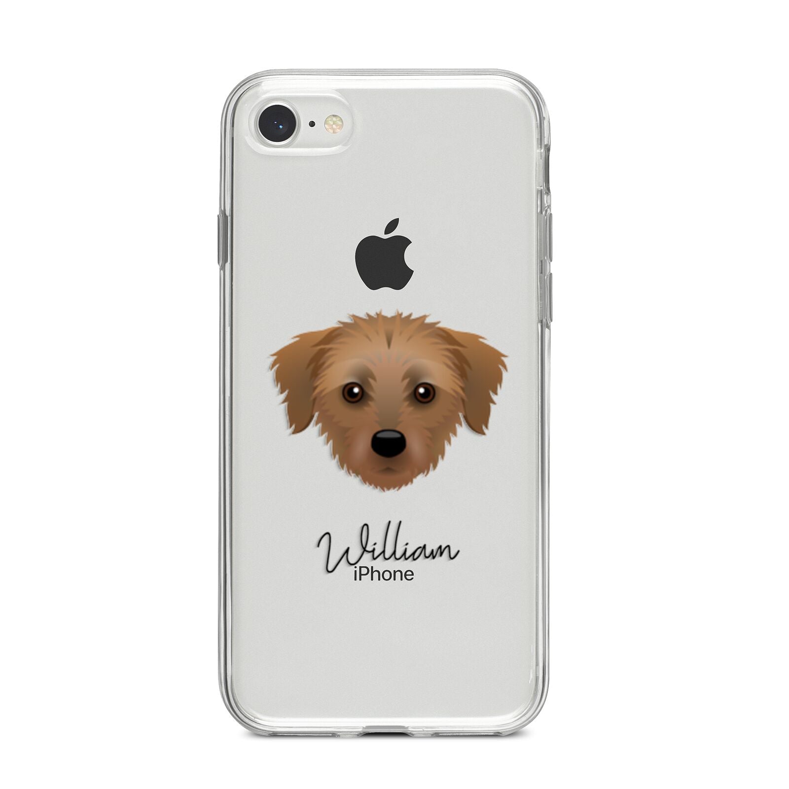 Dorkie Personalised iPhone 8 Bumper Case on Silver iPhone