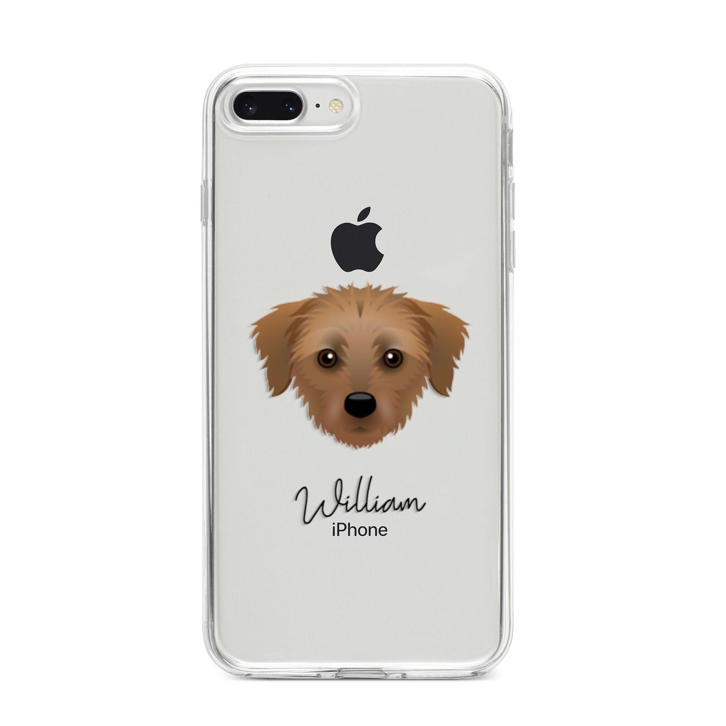 Dorkie Personalised iPhone 8 Plus Bumper Case on Silver iPhone