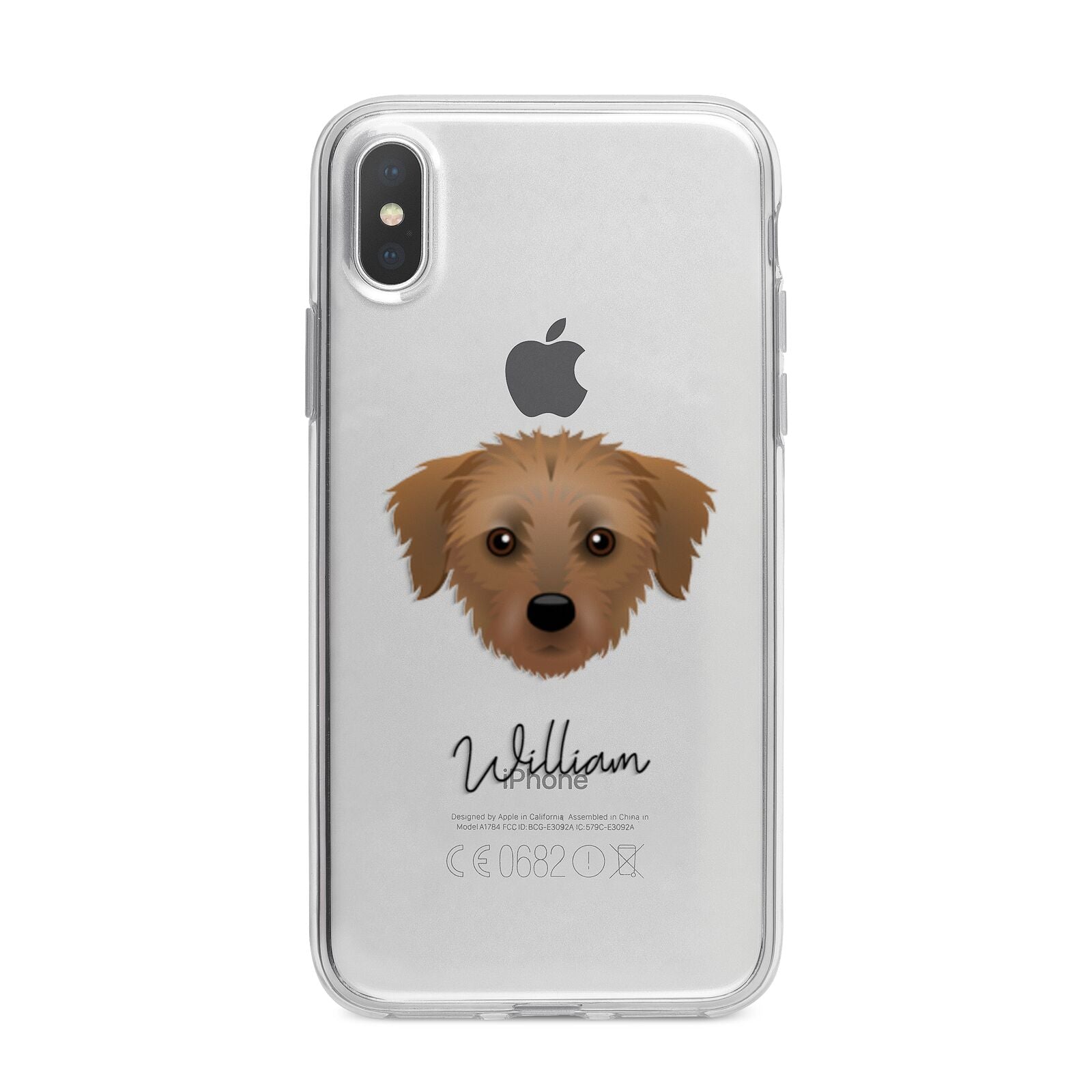 Dorkie Personalised iPhone X Bumper Case on Silver iPhone Alternative Image 1