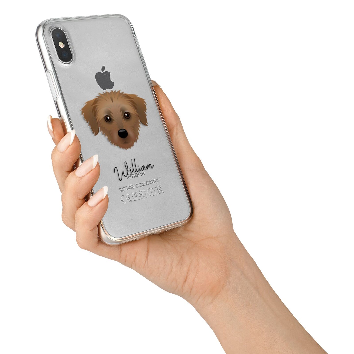 Dorkie Personalised iPhone X Bumper Case on Silver iPhone Alternative Image 2