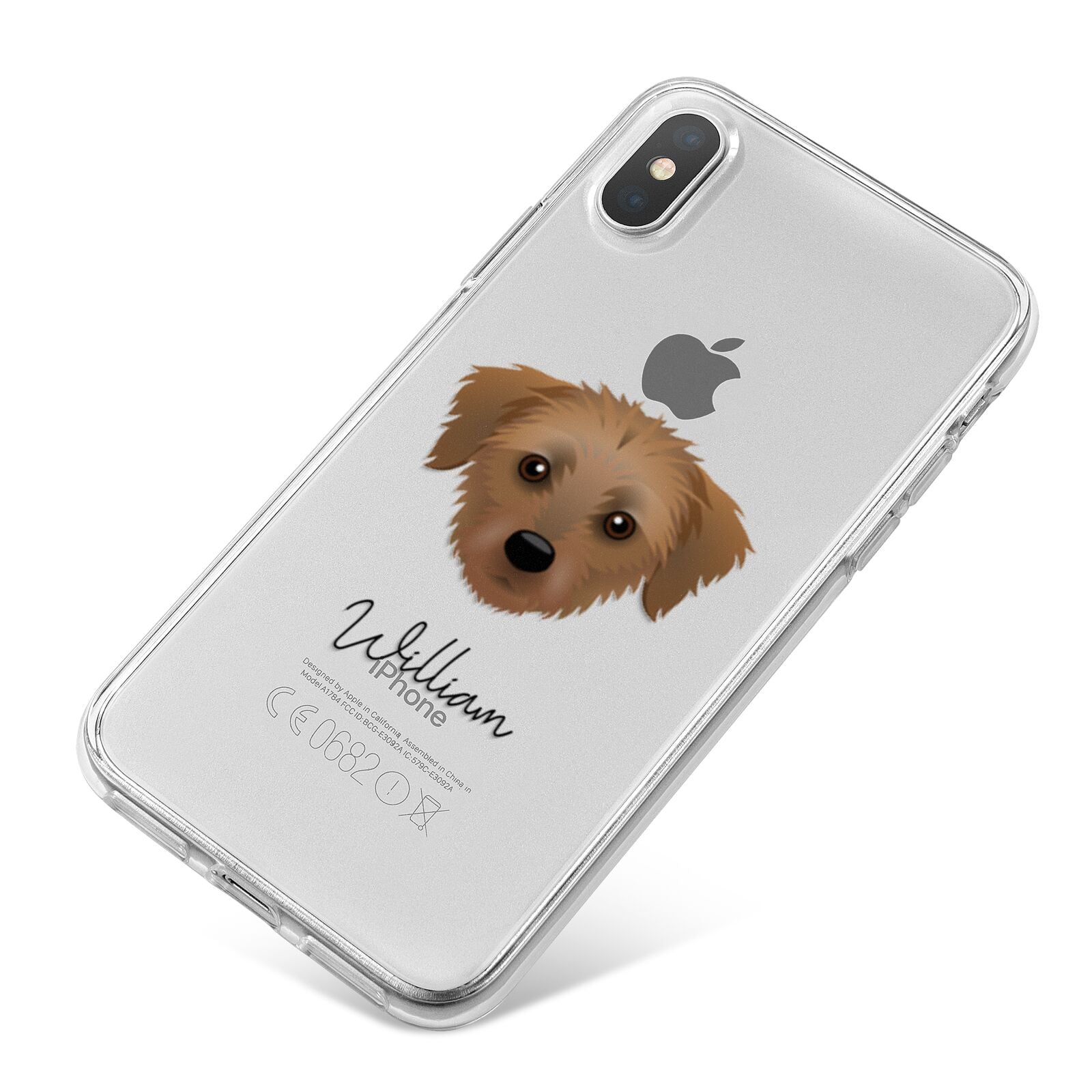 Dorkie Personalised iPhone X Bumper Case on Silver iPhone