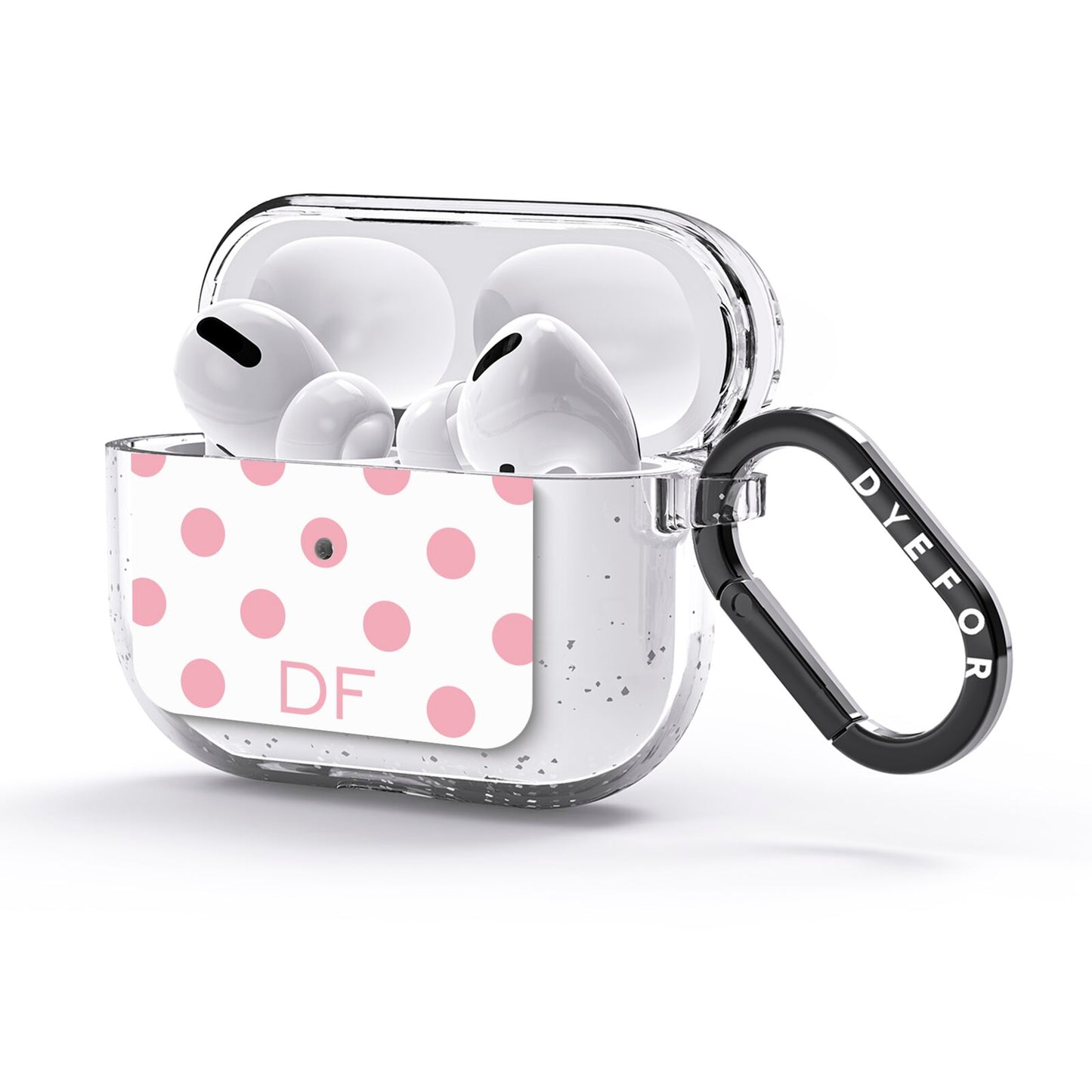 Dots Initials Personalised AirPods Glitter Case 3rd Gen Side Image