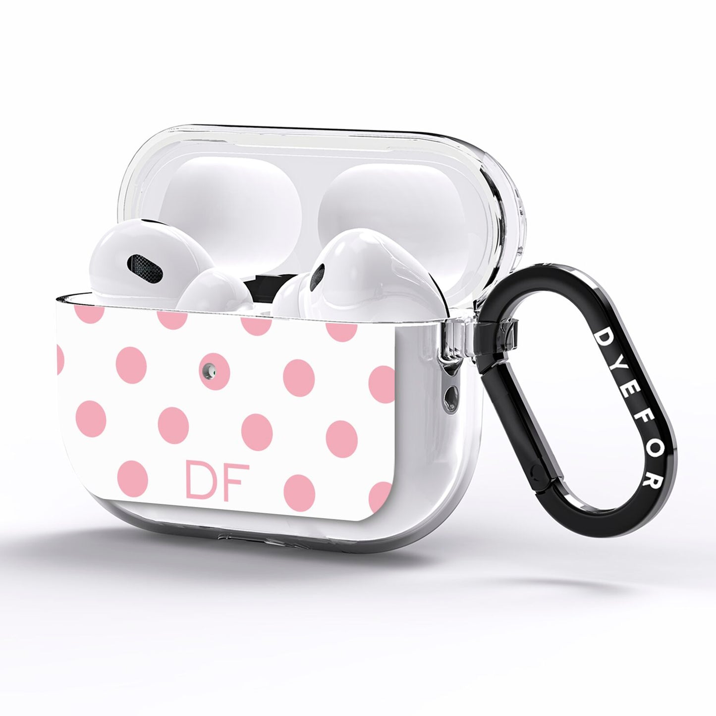 Dots Initials Personalised AirPods Pro Clear Case Side Image