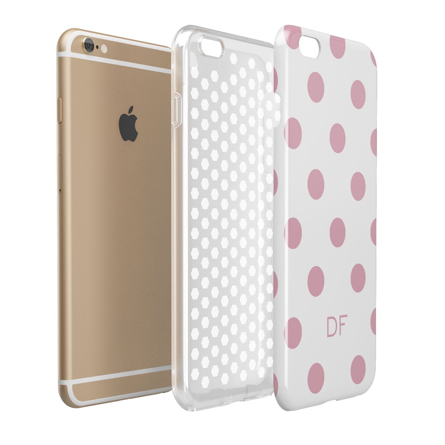 Dots Initials Personalised Apple iPhone 6 Plus 3D Tough Case Expand Detail Image