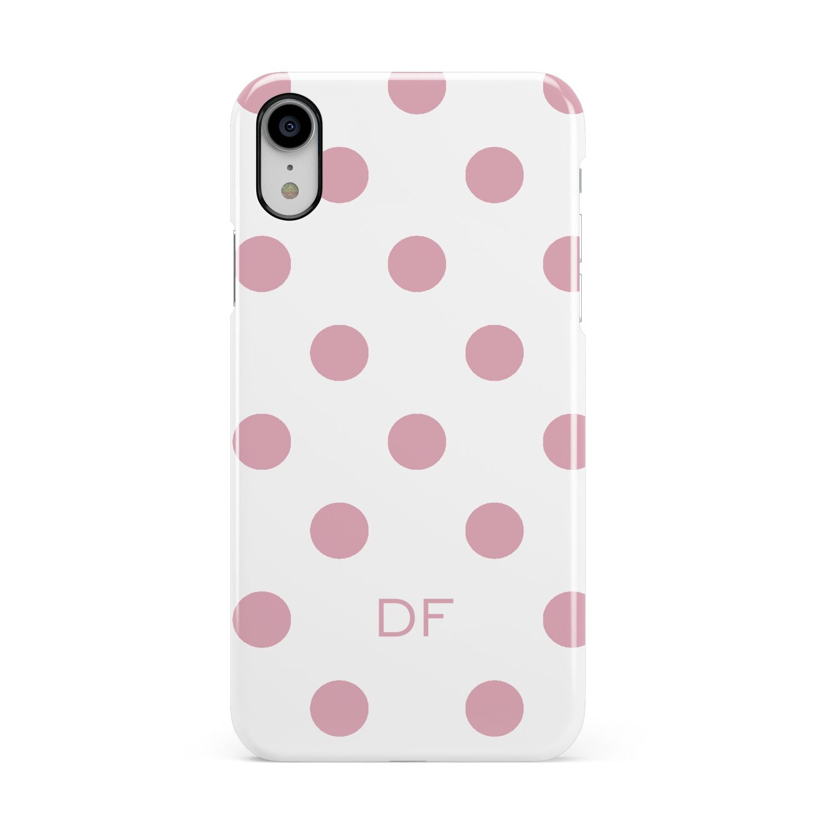 Dots Initials Personalised Apple iPhone XR White 3D Snap Case