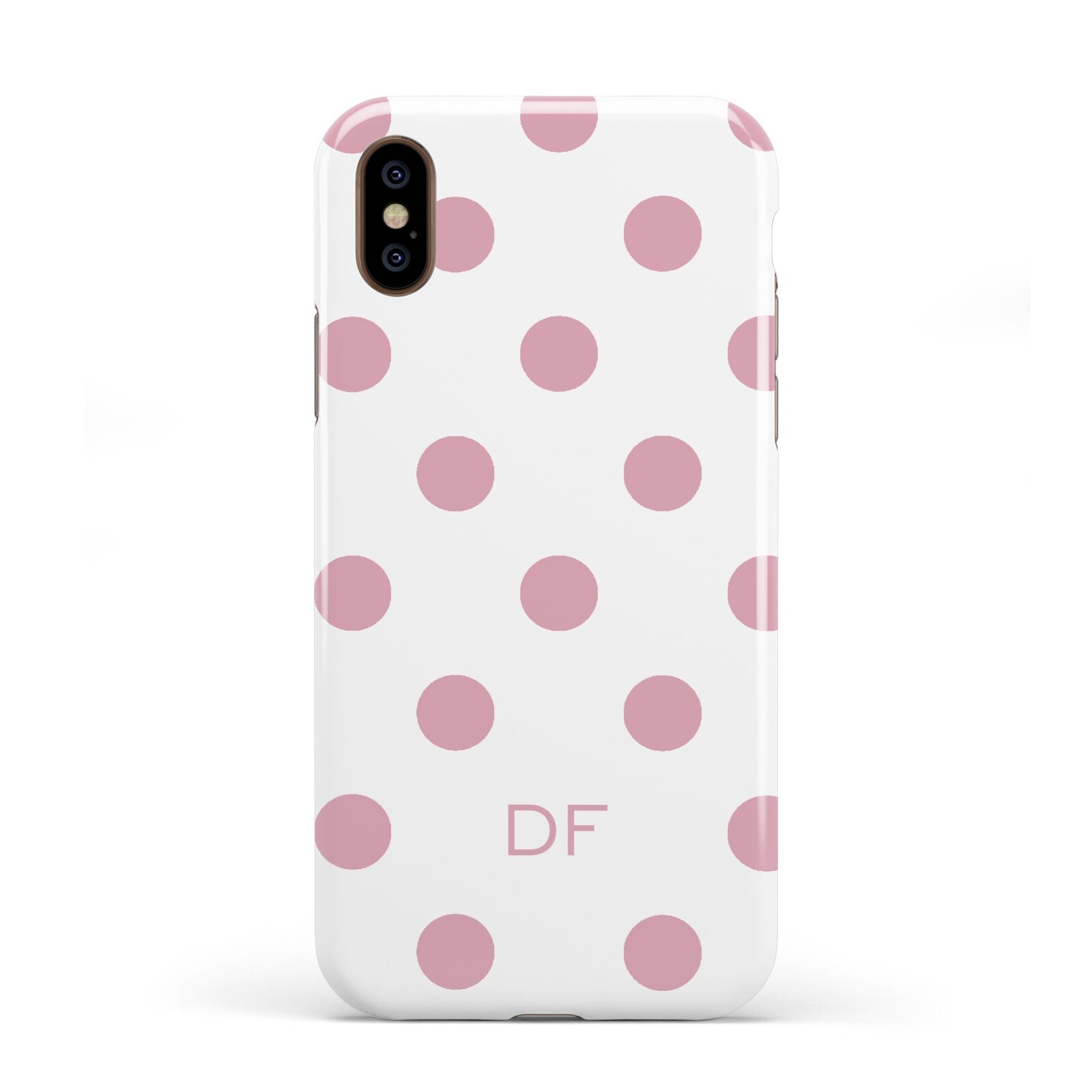Dots Initials Personalised Apple iPhone XS 3D Tough