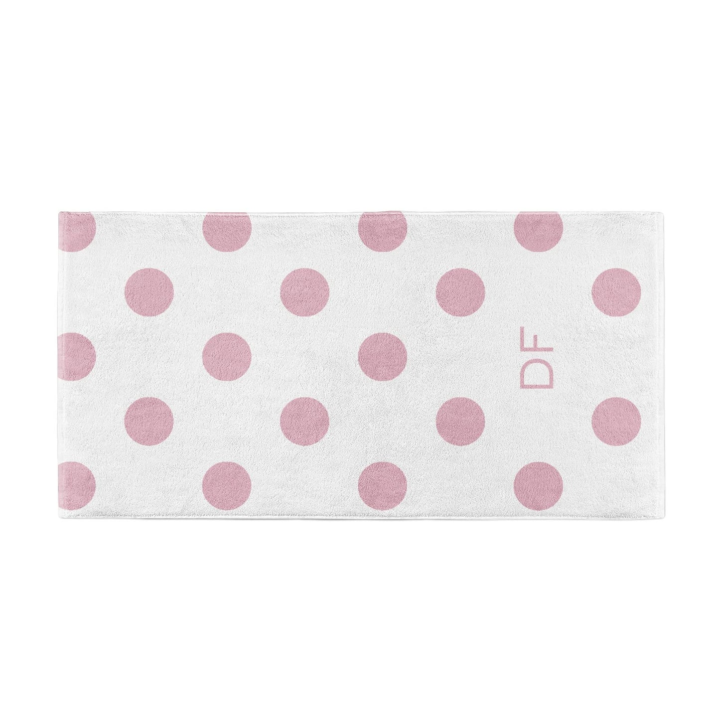 Dots Initials Personalised Beach Towel Alternative Image