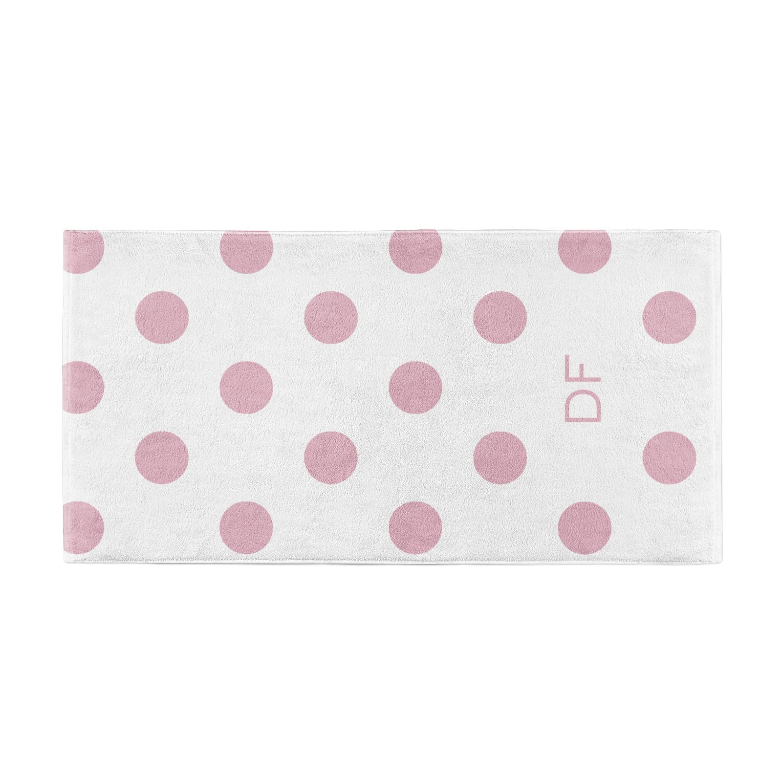 Dots Initials Personalised Beach Towel Alternative Image