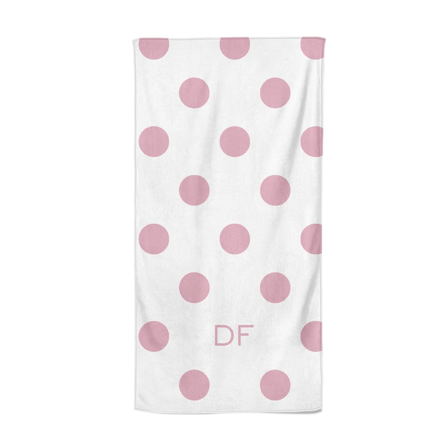 Dots Initials Personalised Beach Towel