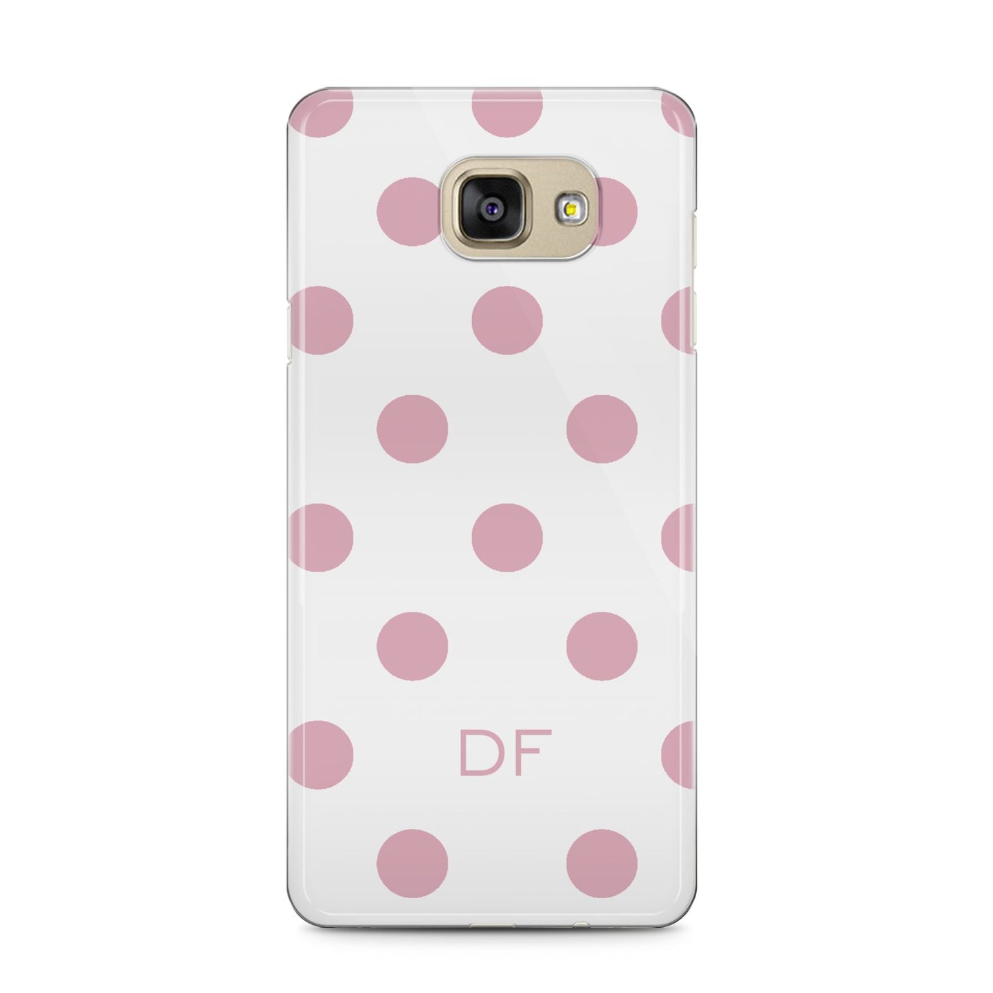 Dots Initials Personalised Samsung Galaxy A5 2016 Case on gold phone