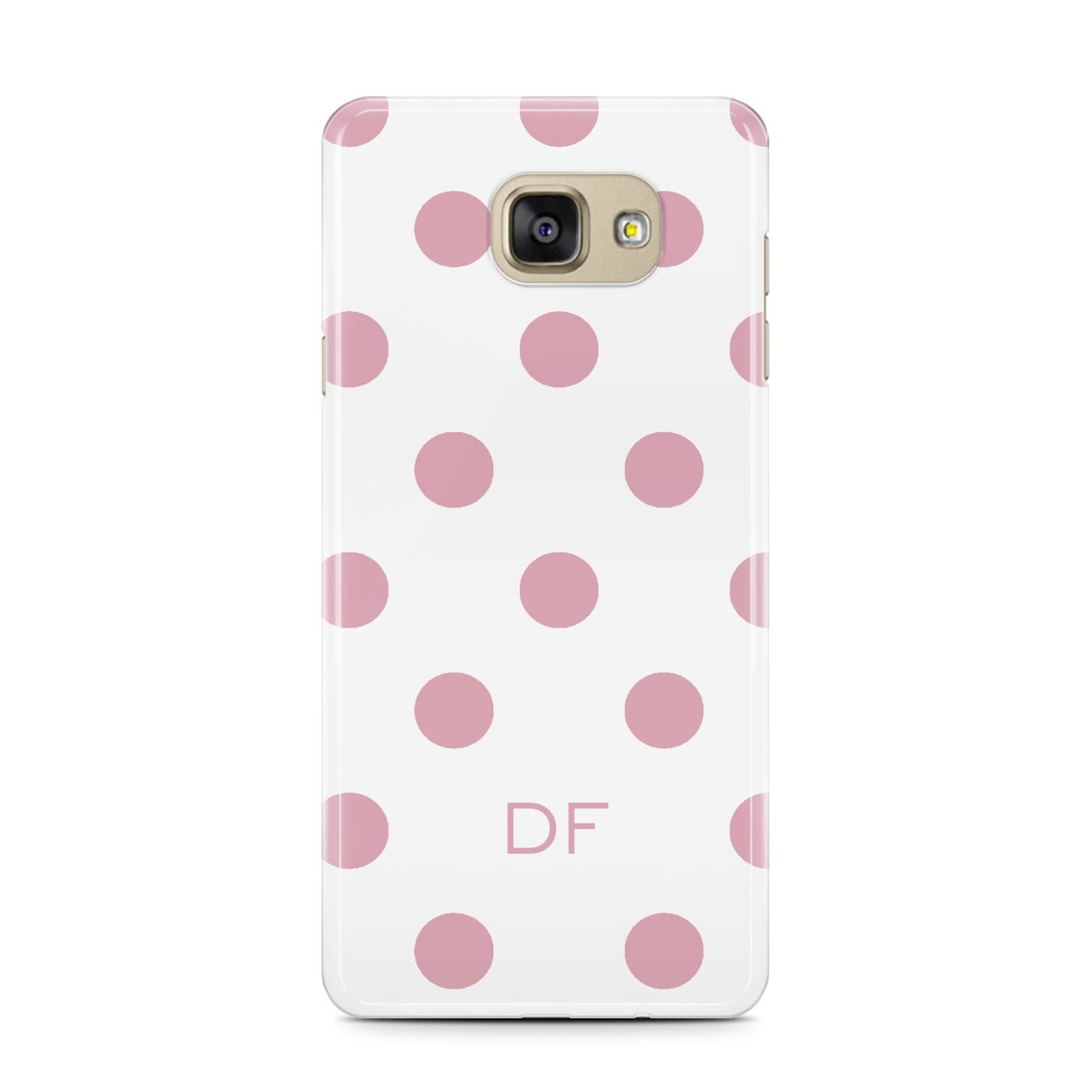 Dots Initials Personalised Samsung Galaxy A7 2016 Case on gold phone