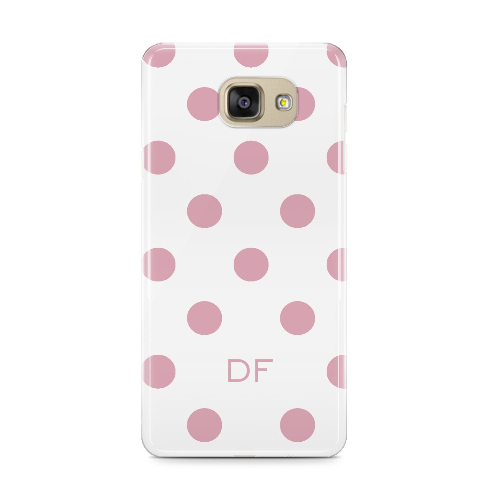 Dots Initials Personalised Samsung Galaxy A9 2016 Case on gold phone
