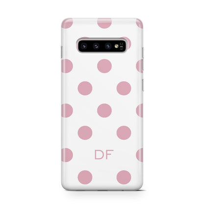 Dots Initials Personalised Samsung Galaxy S10 Case