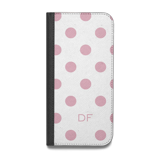 Dots Initials Personalised Vegan Leather Flip Samsung Case