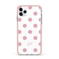 Dots Initials Personalised iPhone 11 Pro Max Impact Pink Edge Case