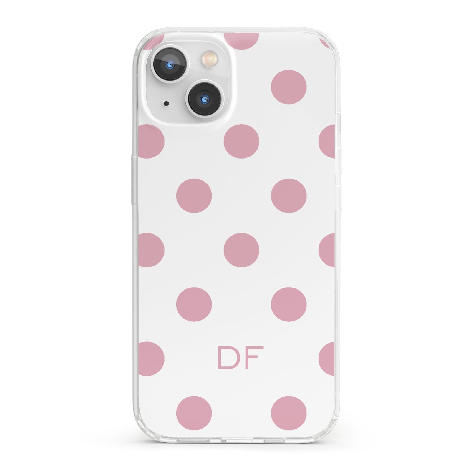 Dots Initials Personalised iPhone 13 Clear Bumper Case