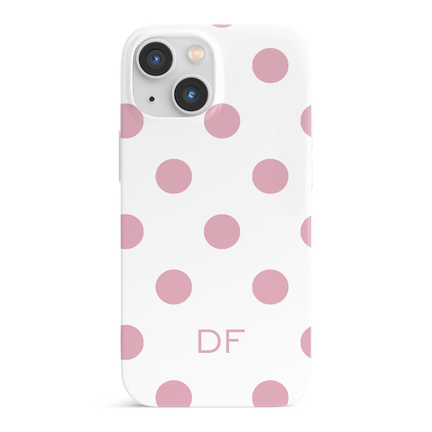 Dots Initials Personalised iPhone 13 Mini Full Wrap 3D Snap Case