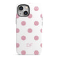 Dots Initials Personalised iPhone 13 Mini Full Wrap 3D Tough Case