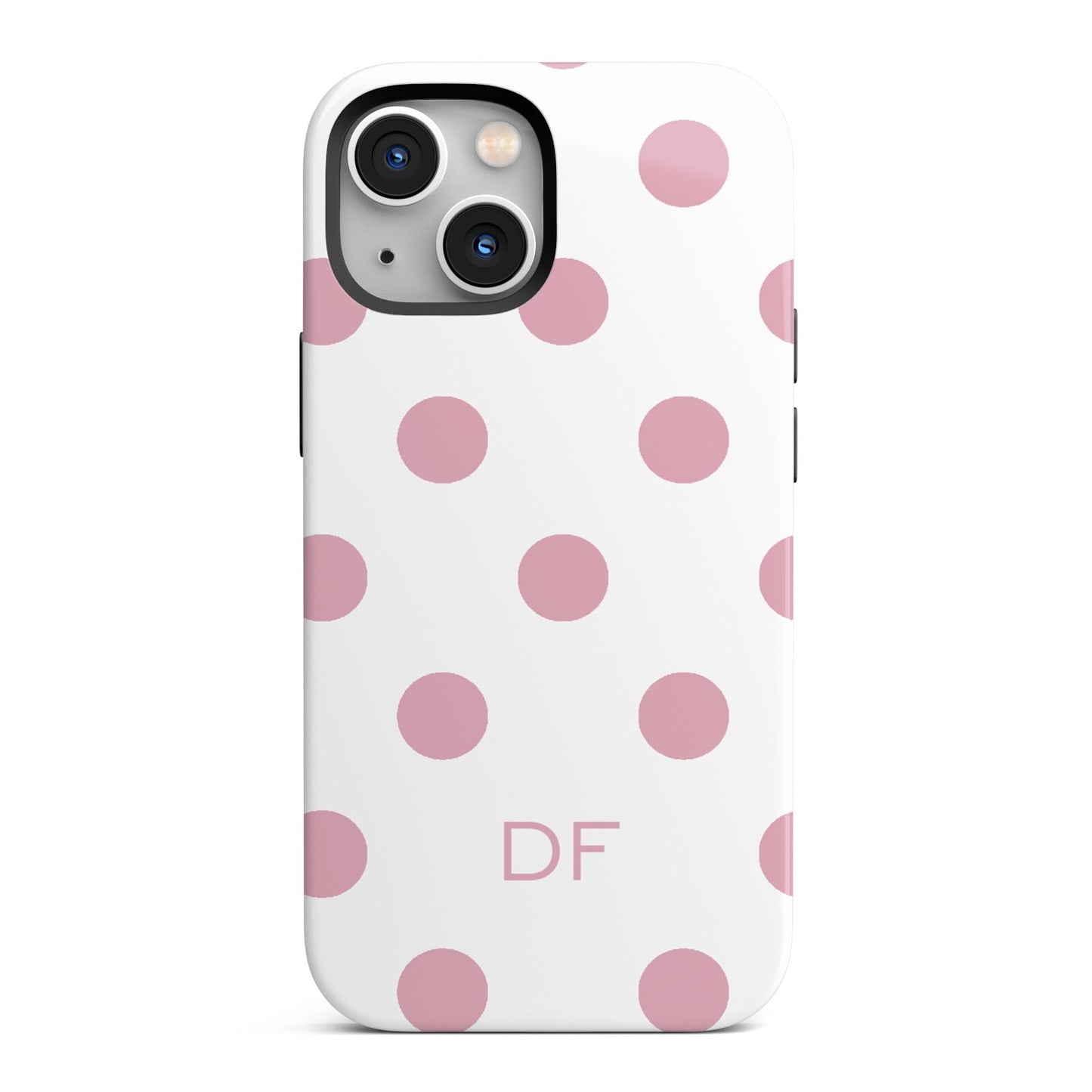 Dots Initials Personalised iPhone 13 Mini Full Wrap 3D Tough Case