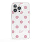 Dots Initials Personalised iPhone 13 Pro Clear Bumper Case