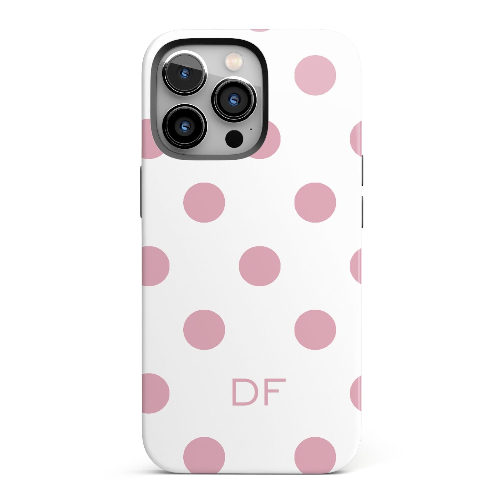 Dots Initials Personalised iPhone 13 Pro Full Wrap 3D Tough Case