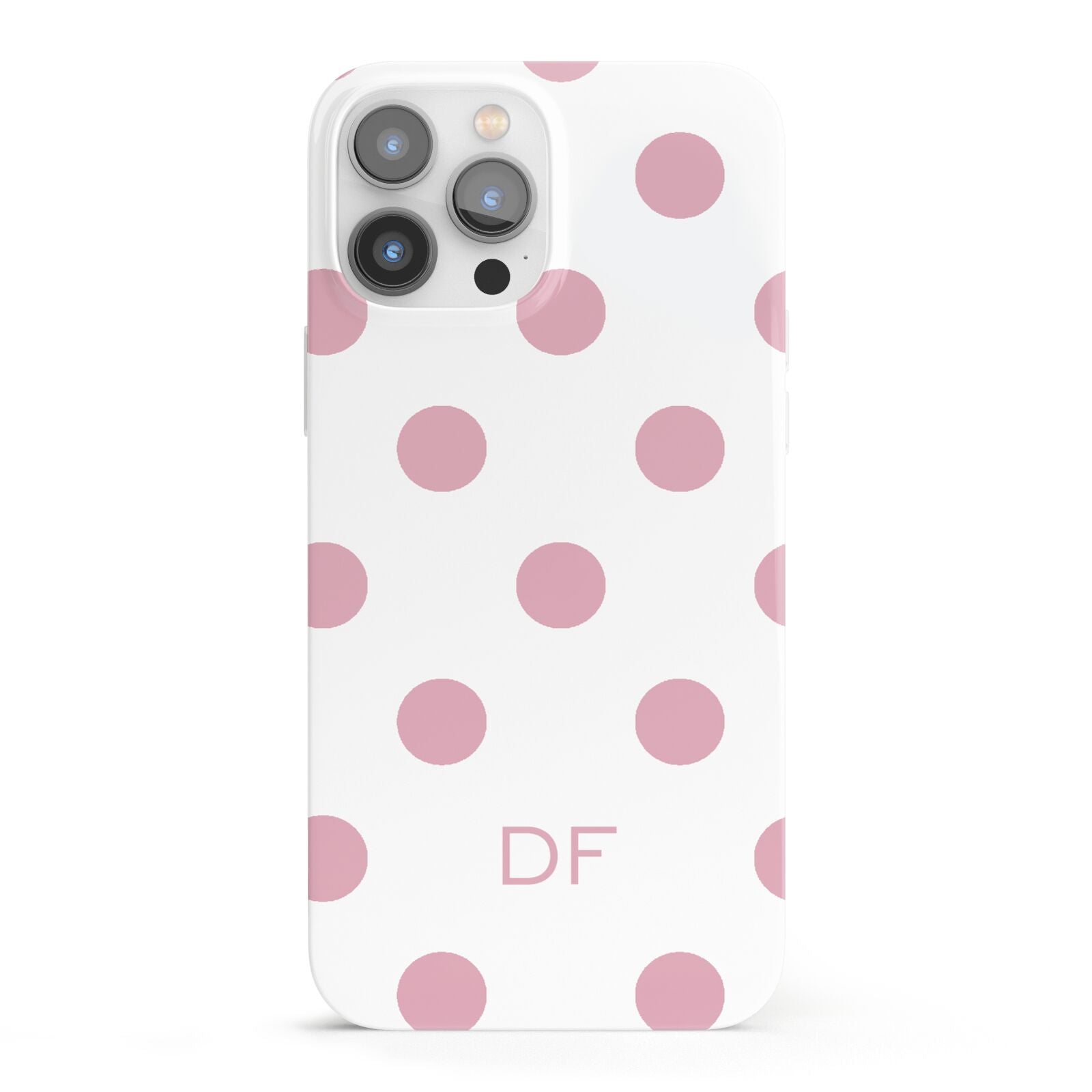 Dots Initials Personalised iPhone 13 Pro Max Full Wrap 3D Snap Case