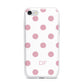 Dots Initials Personalised iPhone 7 Bumper Case on Silver iPhone