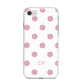 Dots Initials Personalised iPhone 8 Bumper Case on Silver iPhone