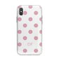 Dots Initials Personalised iPhone X Bumper Case on Silver iPhone Alternative Image 1