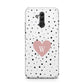 Dotted Pink Heart Personalised Huawei Mate 20 Lite