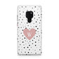 Dotted Pink Heart Personalised Huawei Mate 20 Phone Case