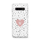 Dotted Pink Heart Personalised Protective Samsung Galaxy Case