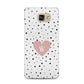 Dotted Pink Heart Personalised Samsung Galaxy A5 2016 Case on gold phone