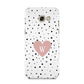 Dotted Pink Heart Personalised Samsung Galaxy A5 2017 Case on gold phone