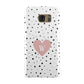 Dotted Pink Heart Personalised Samsung Galaxy Case