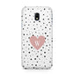 Dotted Pink Heart Personalised Samsung Galaxy J3 2017 Case