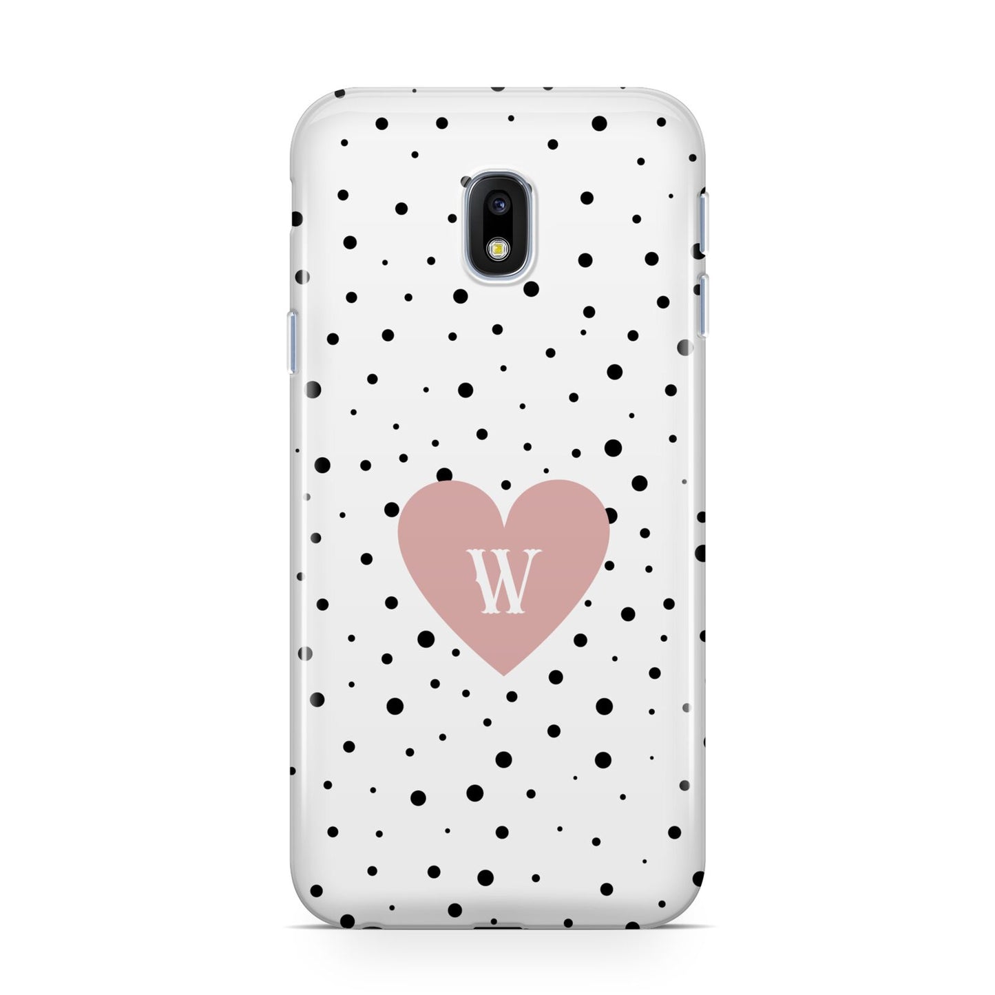 Dotted Pink Heart Personalised Samsung Galaxy J3 2017 Case