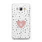 Dotted Pink Heart Personalised Samsung Galaxy J5 2016 Case
