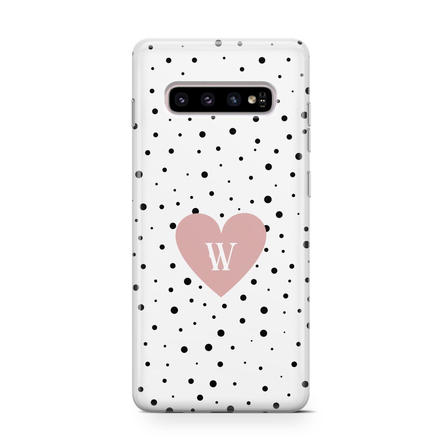Dotted Pink Heart Personalised Samsung Galaxy S10 Case