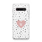 Dotted Pink Heart Personalised Samsung Galaxy S10 Plus Case