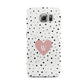 Dotted Pink Heart Personalised Samsung Galaxy S6 Case