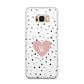 Dotted Pink Heart Personalised Samsung Galaxy S8 Plus Case
